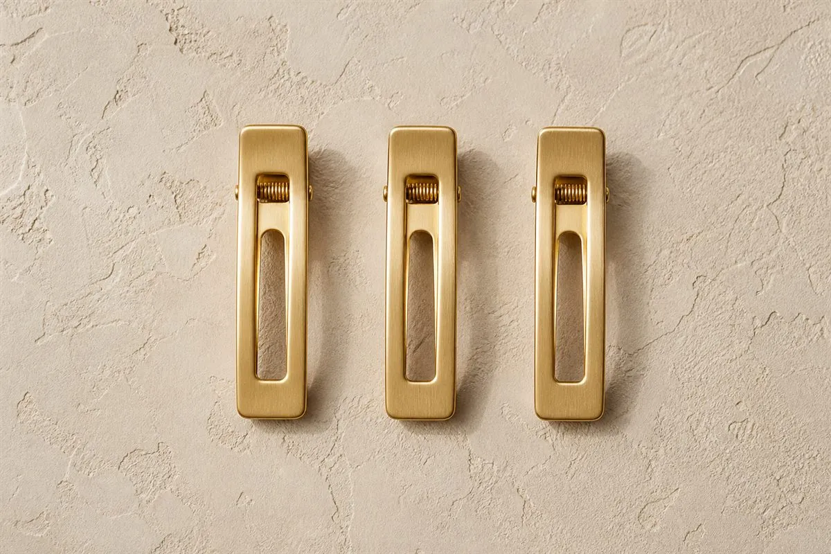 Édition Trio de Mini Barrettes Dorées Essentiel