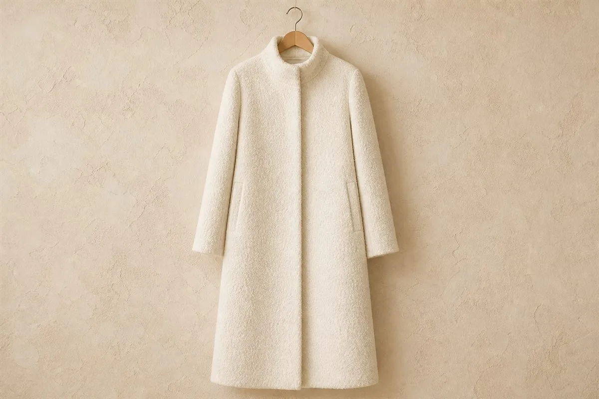 Manteau Long en Laine Bouclée N°07