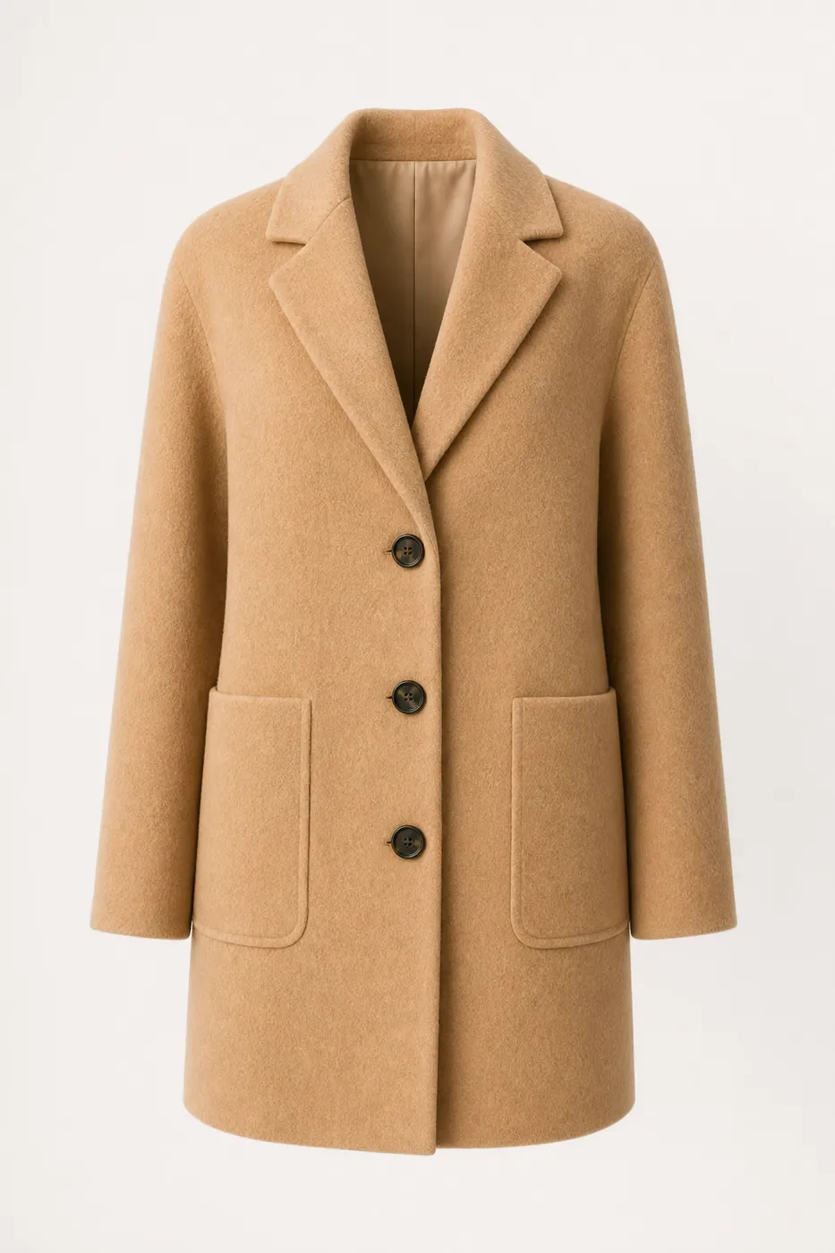 Édition Manteau Court en Laine et Cachemire