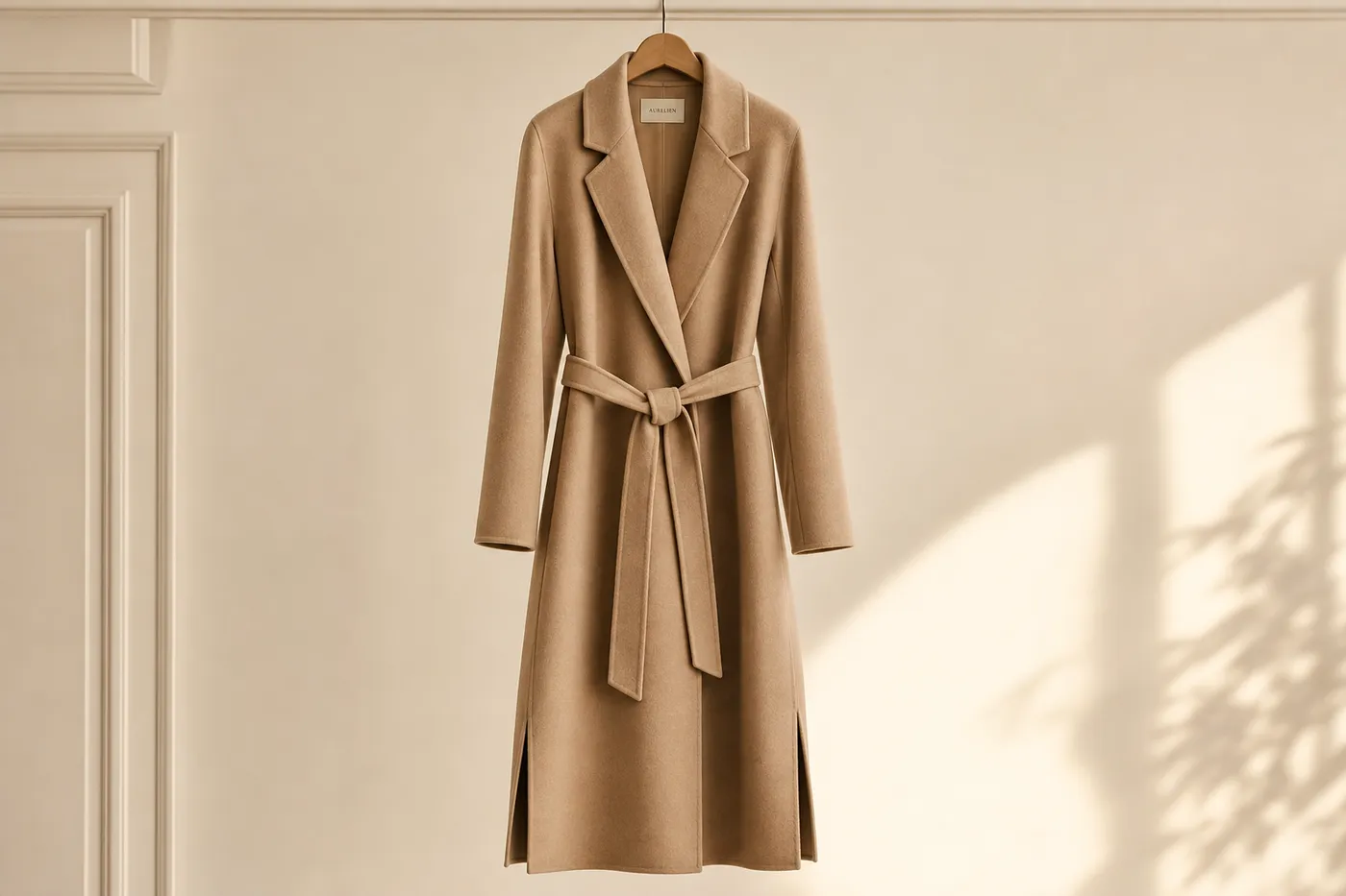 Manteau Long Ceinturé Signature